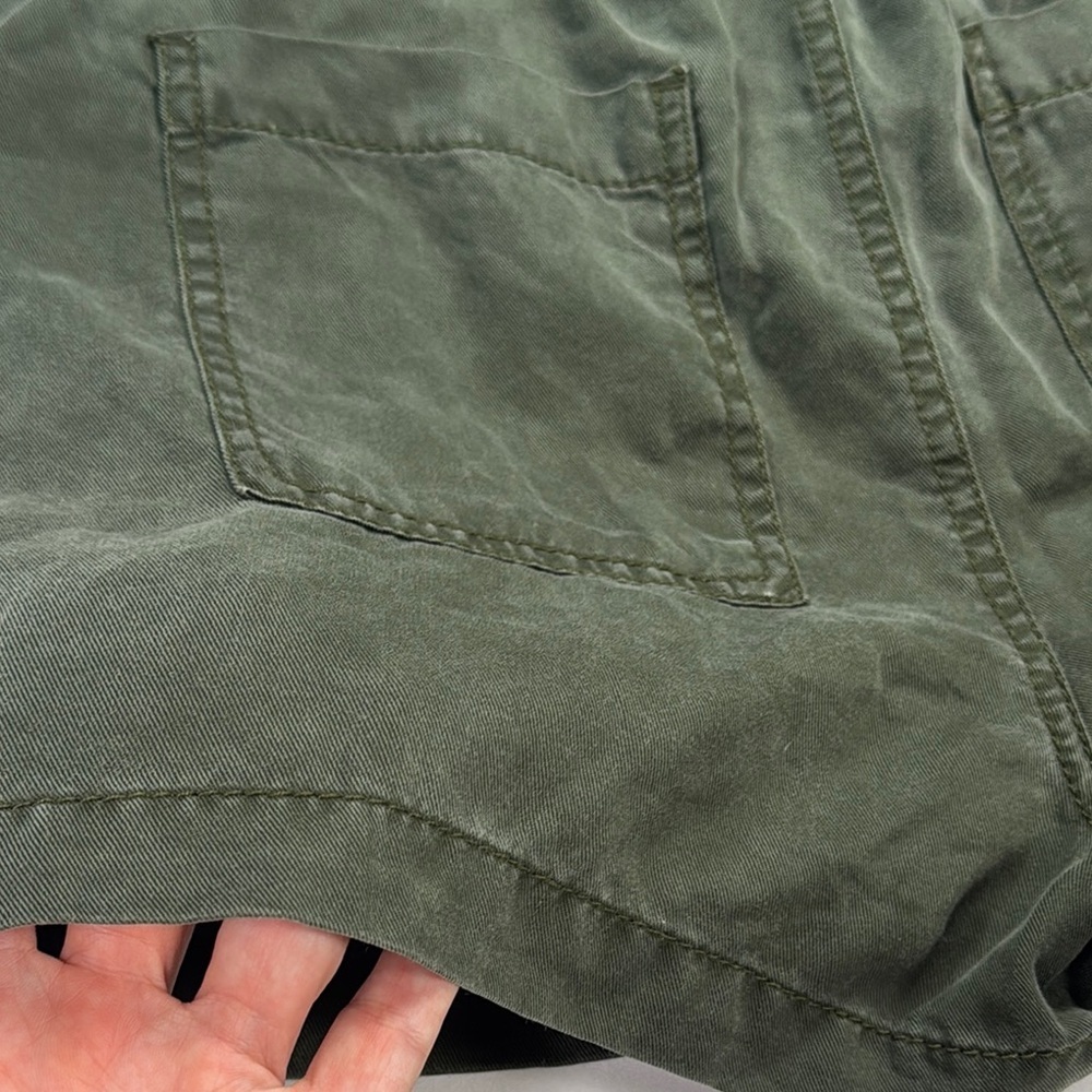 Loft Women’s Olive Green Pull On Tie Waist Casual Shorts - Picture 8 of 11